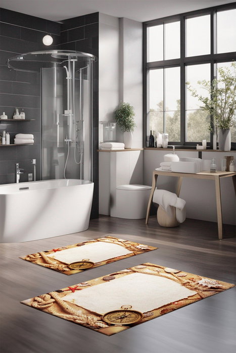 Mijölnir Juego de alfombrillas de baño CT-5243 Multicolor Mijölnir Juego de alfombrillas de baño CT-5243 Multicolor